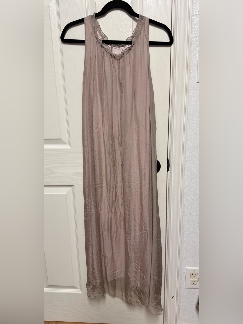 Women's Long Maxi Skirt in Dusty Rose 100% Silk